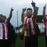 CCFC players celebrate win over The Curve