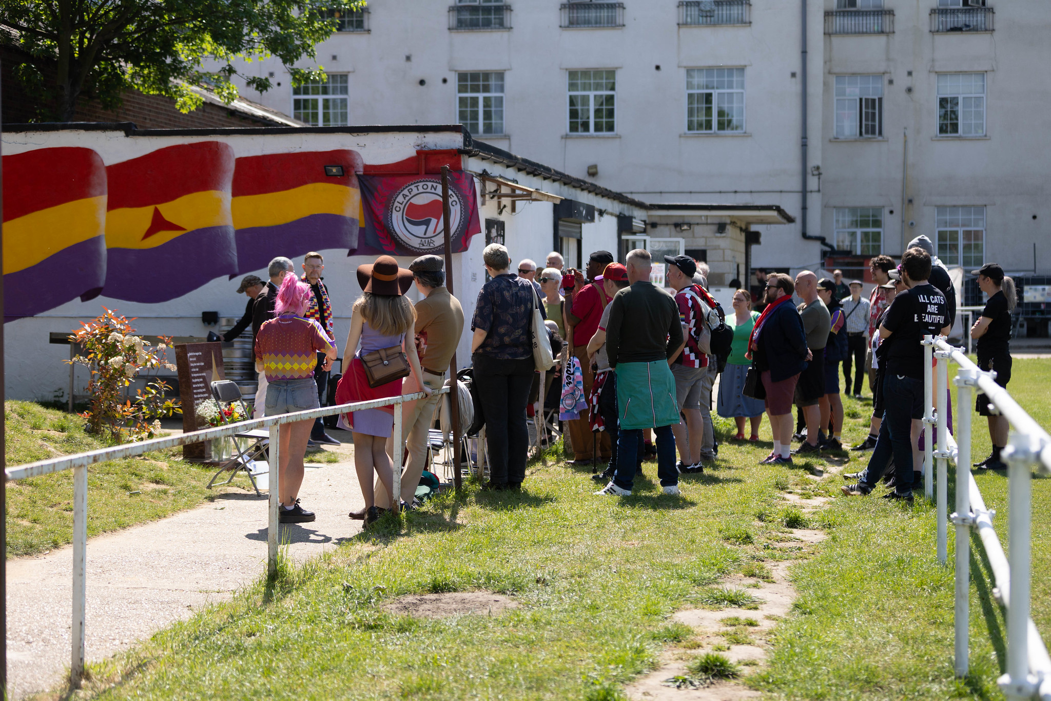 Newham International Brigades Memorial rededication - Clapton Community FC